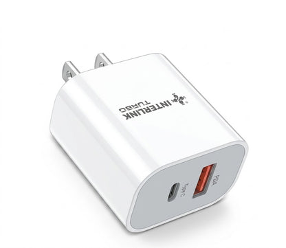 Interlink Turbo 15W Dual Port Fast Adapter(OPPO, Xiaomi Redmi, and Apple iPhone)