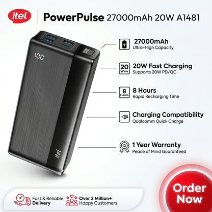 itel PowerPulse (27,000mAh Power Bank)