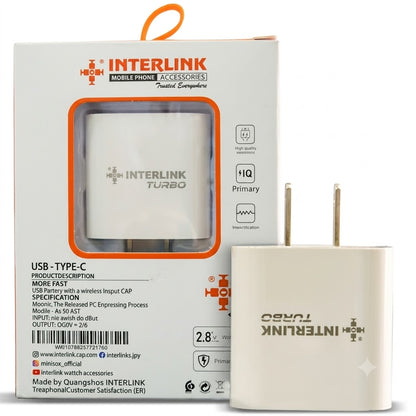 Interlink Turbo 15W Dual Port Fast Adapter(OPPO, Xiaomi Redmi, and Apple iPhone)